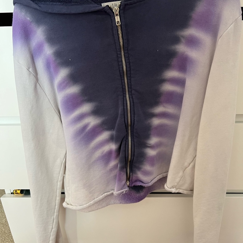 Crop tie dye jacket
